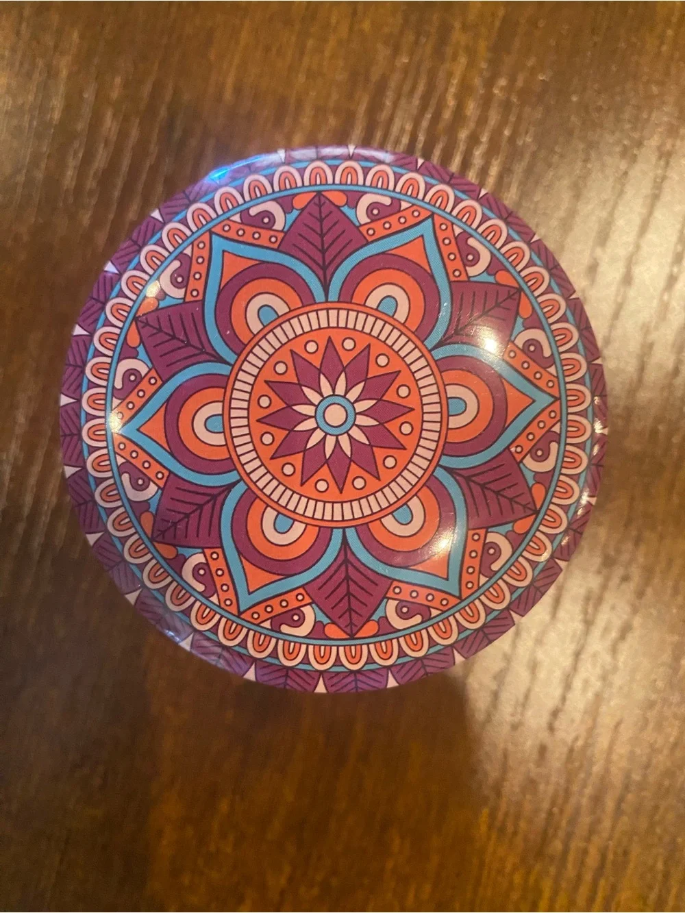 Colorful Mandala - Purple, Pink, Teal 100% Soy Candle